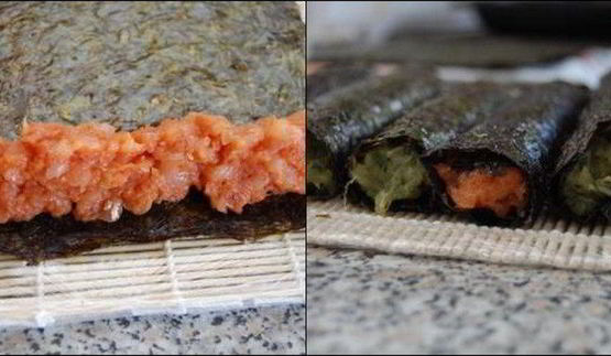 рыбная запеканка в листах нори и имбирное желе