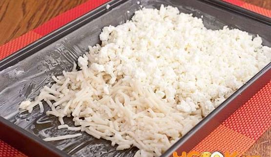 сладкая запеканка из макарон с творогом