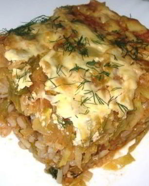 Слоеная запеканка Ленивые голубцы