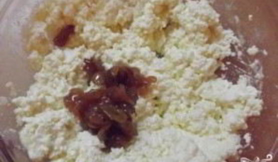 творожная запеканка с вареньем