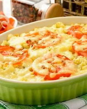 Запеканка из фарша и сладкого картофеля