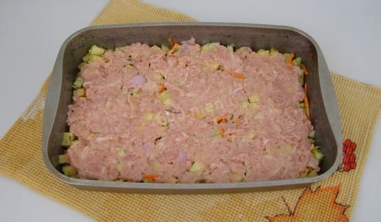 запеканка из кабачков и картошки с куриным фаршем