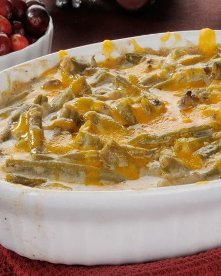 Рецепт запеканки из кабачков с зеленой фасолью