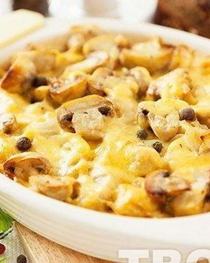 Запеканка из картофеля и грибов