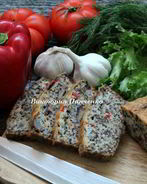 Запеканка из киноа с лесными грибами и болгарским перцем