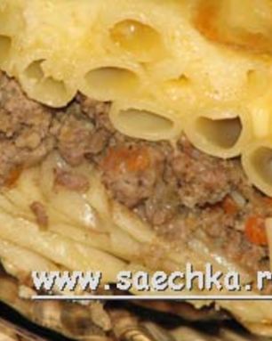 Запеканка из макарон и фарша