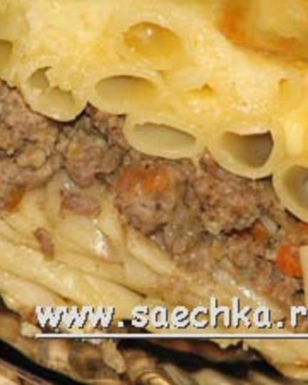 Рецепт запеканки из макарон и фарша
