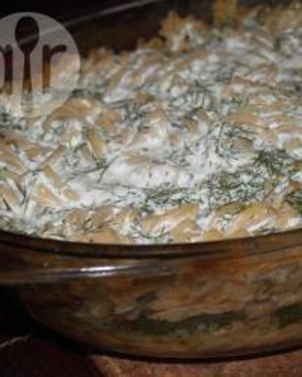 Рецепт запеканки из макарон с грибами