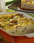 Запеканка из макарон с колбасой