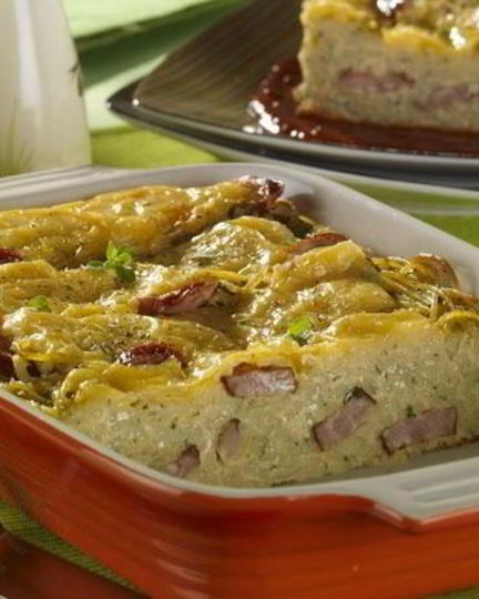 Рецепт запеканки из макарон с колбасой