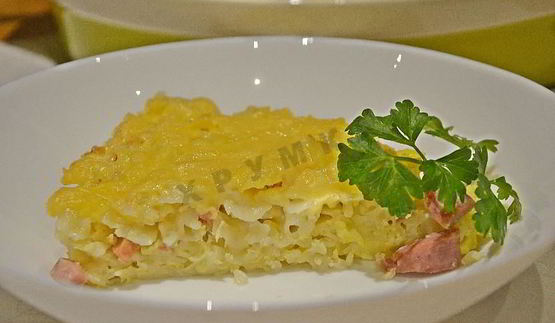 запеканка из макарон с сосисками