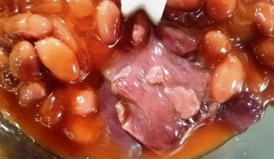 запеканка из печени с фасолью