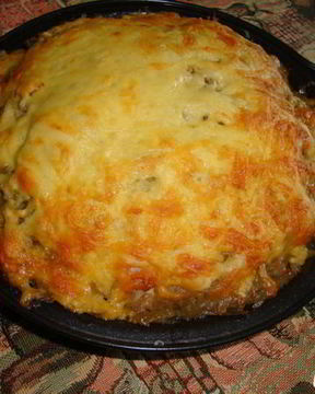 Запеканка картофельная с курицей и грибами