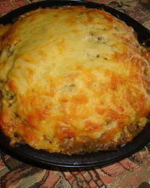 Запеканка картофельная с курицей и грибами