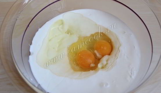 запеканка на кефире с кукурузной мукой