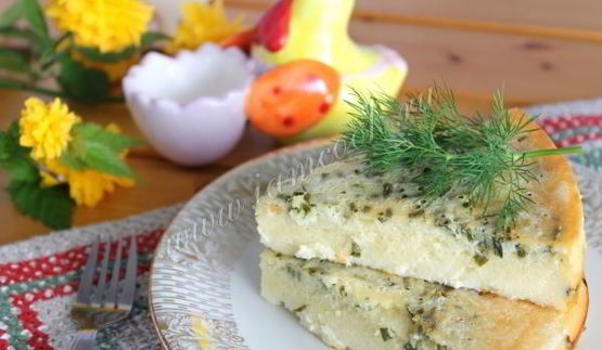 запеканка на кефире с кукурузной мукой