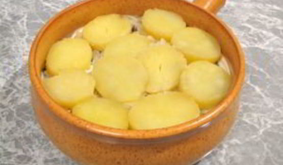 запеканка с грибами и картофелем