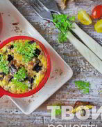 Запеканка с грибами в духовке