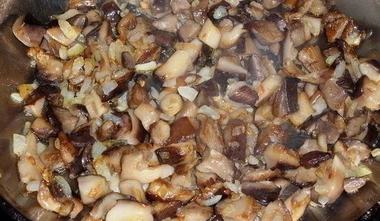 запеканка с картофелем, курицей и грибами