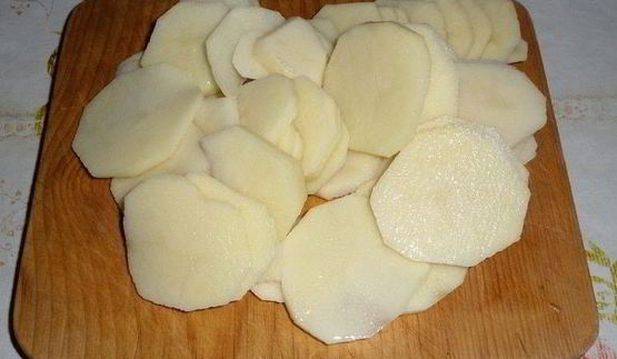 запеканка с картофелем, курицей и грибами