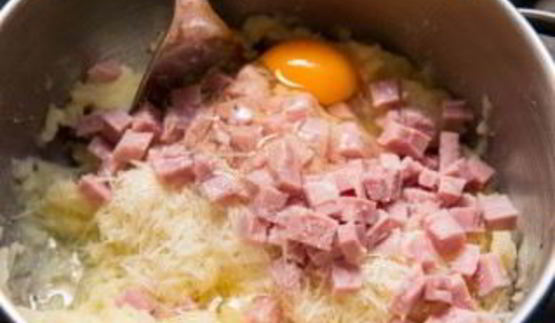 запеканка с колбасой и сыром