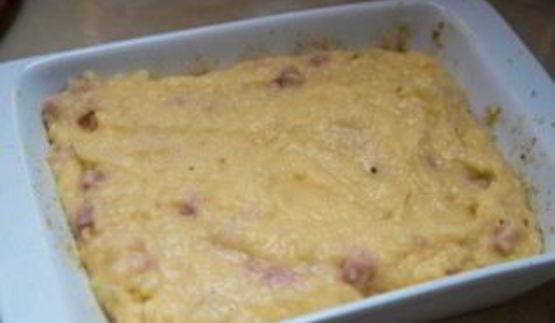 запеканка с колбасой и сыром