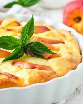 Запеканка с персиками