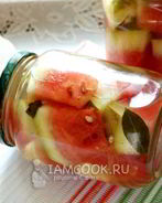 Арбузы в сладком маринаде без уксуса