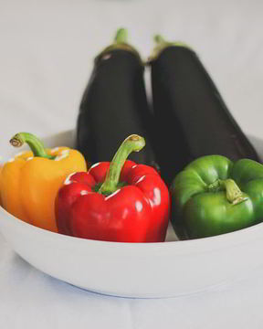 Баклажаны с перцем