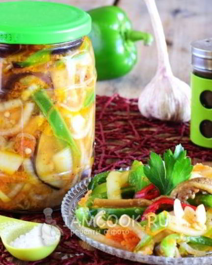 Рецепт хе из баклажанов на зиму