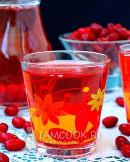 Рецепт компота из кизила