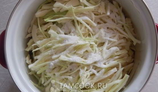 квашеная капуста с яблоками