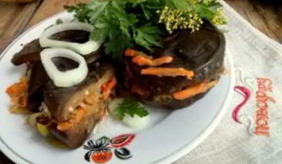 квашеные баклажаны с морковкой