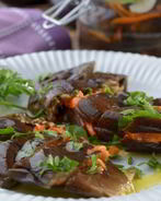 Баклажаны маринованные с морковью и чесноком