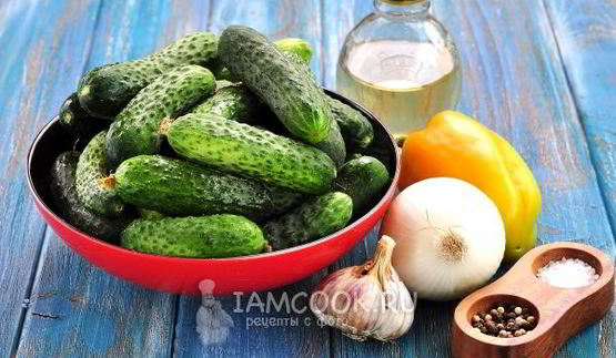 хрустящие маринованные огурцы с болгарским перцем на зиму