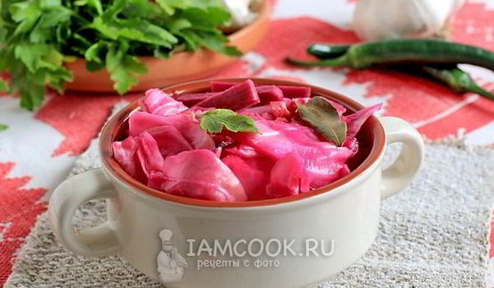 маринованная капуста со свеклой