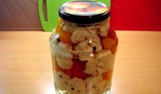 маринованная цветная капуста на зиму в банках