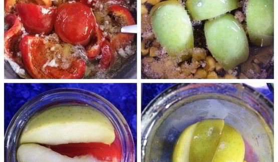 маринованные гогошары с медом и яблоком