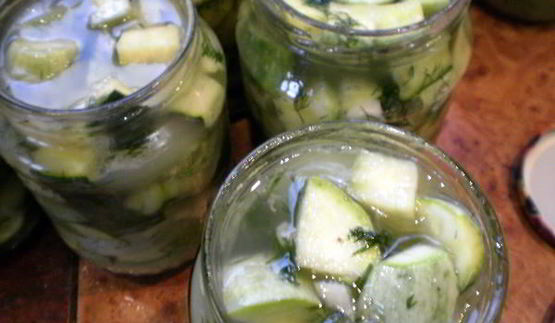 маринованные кабачки с укропом