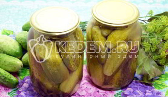 маринованные огурцы в литровых банках