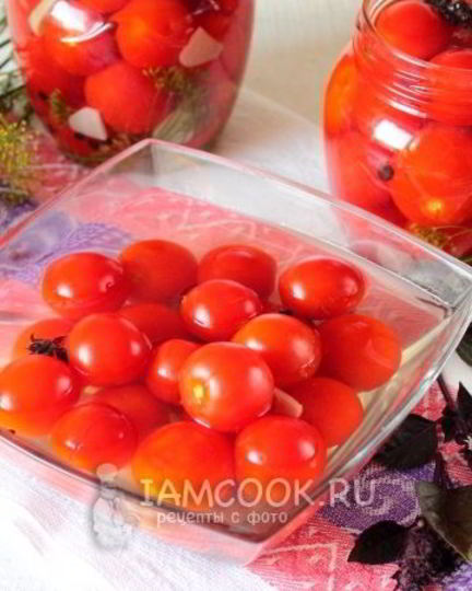 Рецепт пикантных маринованных черри