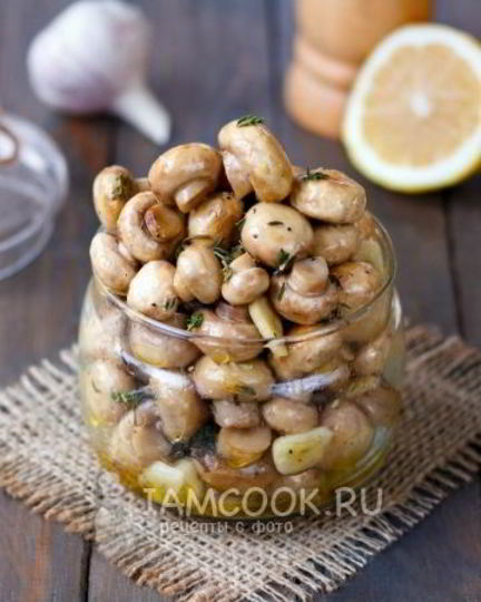 Рецепт шампиньонов, маринованных без уксуса