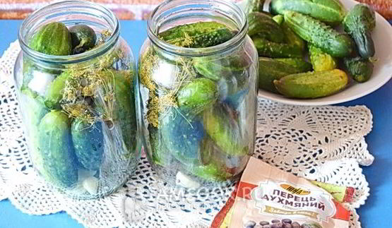 огурцы на зиму в литровых банках