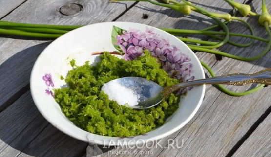 паста из чесночных стрелок на зиму