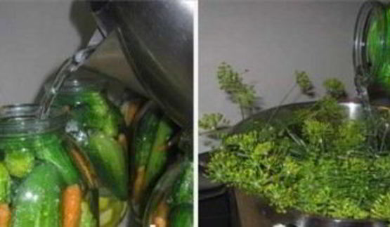 патиссоны, консервированные с огурцами