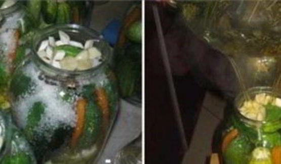 патиссоны, консервированные с огурцами