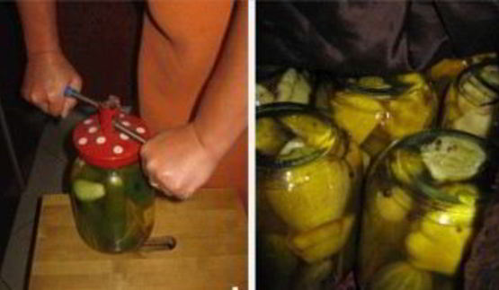 патиссоны, консервированные с огурцами