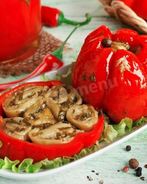 Перец фаршированный чесноком и баклажанами на зиму