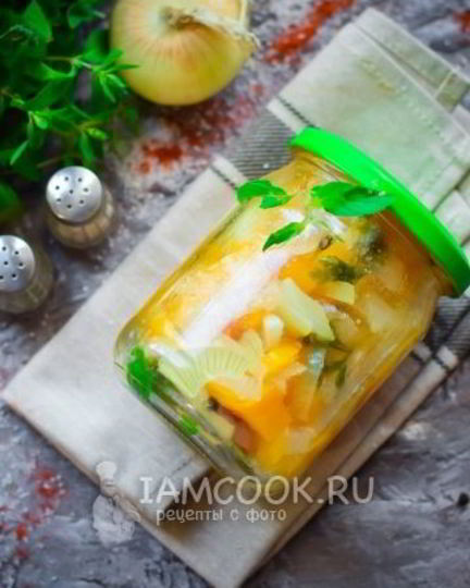 Рецепт перца с луком на зиму