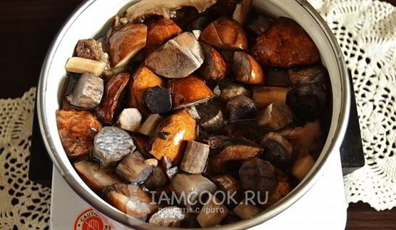 подосиновики, замороженные на зиму